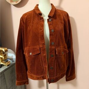a.n.a Women's Utility Rust Colored Corduroy Jacket Sz XXL